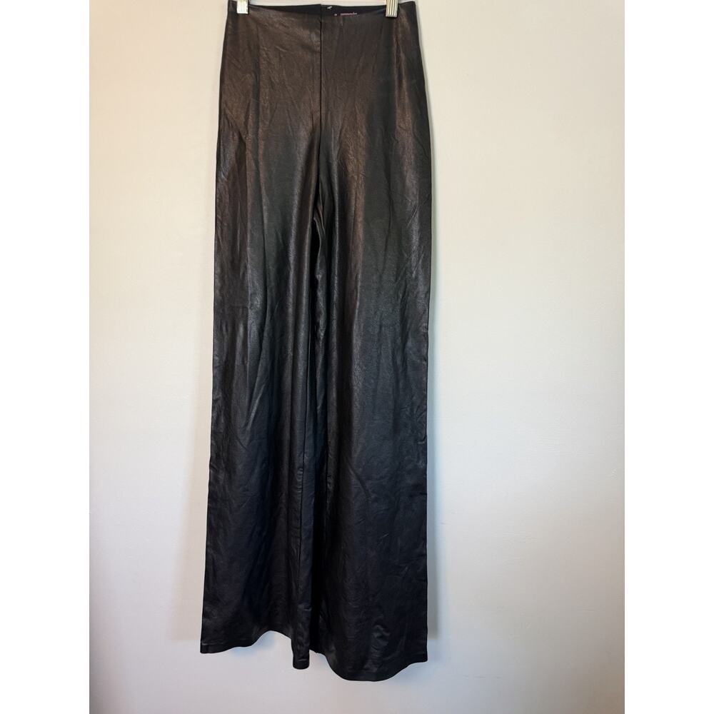 Commando Women’s Faux Leather Wide Leg Pants, Black, Medium $188 NEW - Picture 3 of 11